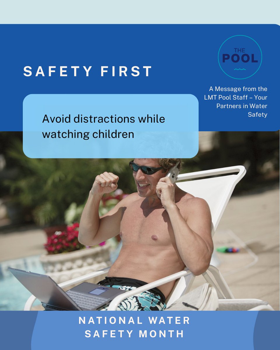 LMTGOV's tweet image. 📱 Avoid distractions like phones when supervising children in the water. Drowning can happen in as little as 30 seconds.
 Source: ayrs.io/fv_XFQ
 #WaterSafetyMonth #StayAlert #LMTpool