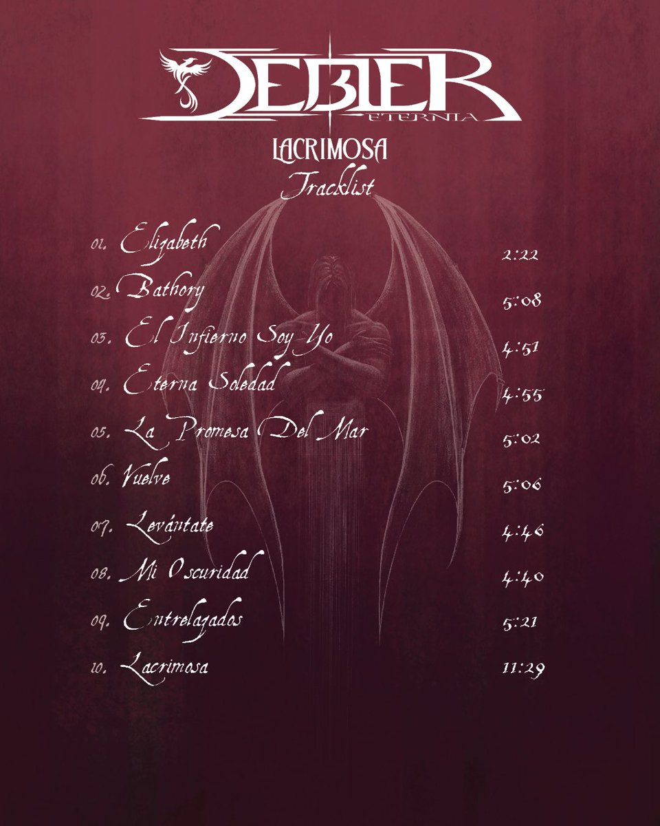 Tracklist LACRIMOSA 🤘🏻🔥