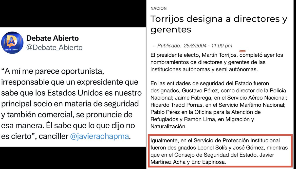 AlvaroAlvaradoC's tweet image. Otra prueba más de lo incongruente de nuestros políticos. Este señor que fue jefe del Consejo de Seguridad y colaborador cercano de Martín Torrijos, ahora 15 años después sale a criticar sus acciones. La pregunta inmediata debió ser: señor Acha, usted fue parte de ese gobierno.