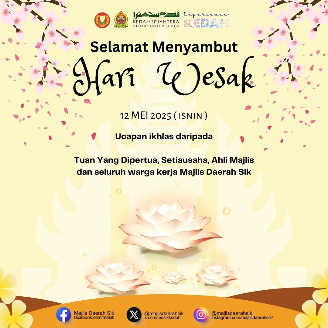 𝐒𝐄𝐋𝐀𝐌𝐀𝐓 𝐌𝐄𝐍𝐘𝐀𝐌𝐁𝐔𝐓 𝐇𝐀𝐑𝐈 𝐖𝐄𝐒𝐀𝐊

𝘒𝘦𝘱𝘢𝘥𝘢 𝘴𝘦𝘮𝘶𝘢 𝘱𝘦𝘯𝘨𝘢𝘯𝘶𝘵 𝘢𝘨𝘢𝘮𝘢 𝘉𝘶𝘥𝘥𝘩𝘢 𝘥𝘪 𝘴𝘦𝘭𝘶𝘳𝘶𝘩 𝘔𝘢𝘭𝘢𝘺𝘴𝘪𝘢.

12 Mei 2025 | Isnin