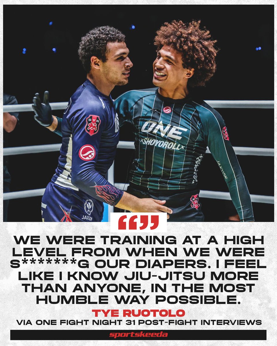 sportskeedaMMA's tweet image. 🥋 Tye Ruotolo lives and breathes jiu-jitsu from day one! 

#SubmissionGrappling #ONEChampionship