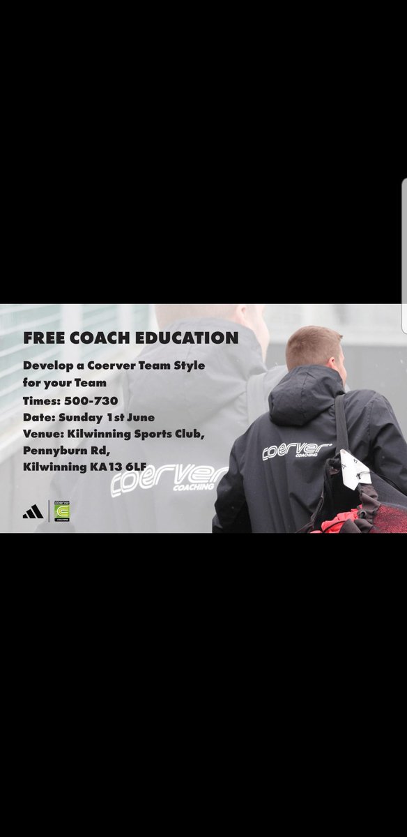Helping Celebrate Kilwinning Sports Club's 25th Anniversary 
What better way to help celebrate that than by supporting coaches at all levels with a FREE Coach Education.

With Coaches often volunteering to ensure players receive the best support  
 tinyurl.com/2whx2nzm