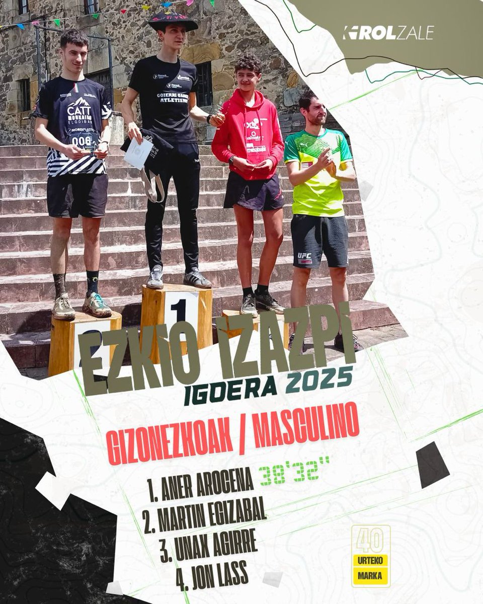 Y acabamos este día de montaña, con el triunfo de Aridane Peñagarikano y Aner Arocena, que se han llevado el primer puesto en sus respectivas categorías.

Aunque los tiempos han sido increíbles, se sigue sin batir el record del 82. 
¿Lo conseguirá alguien el año que viene?