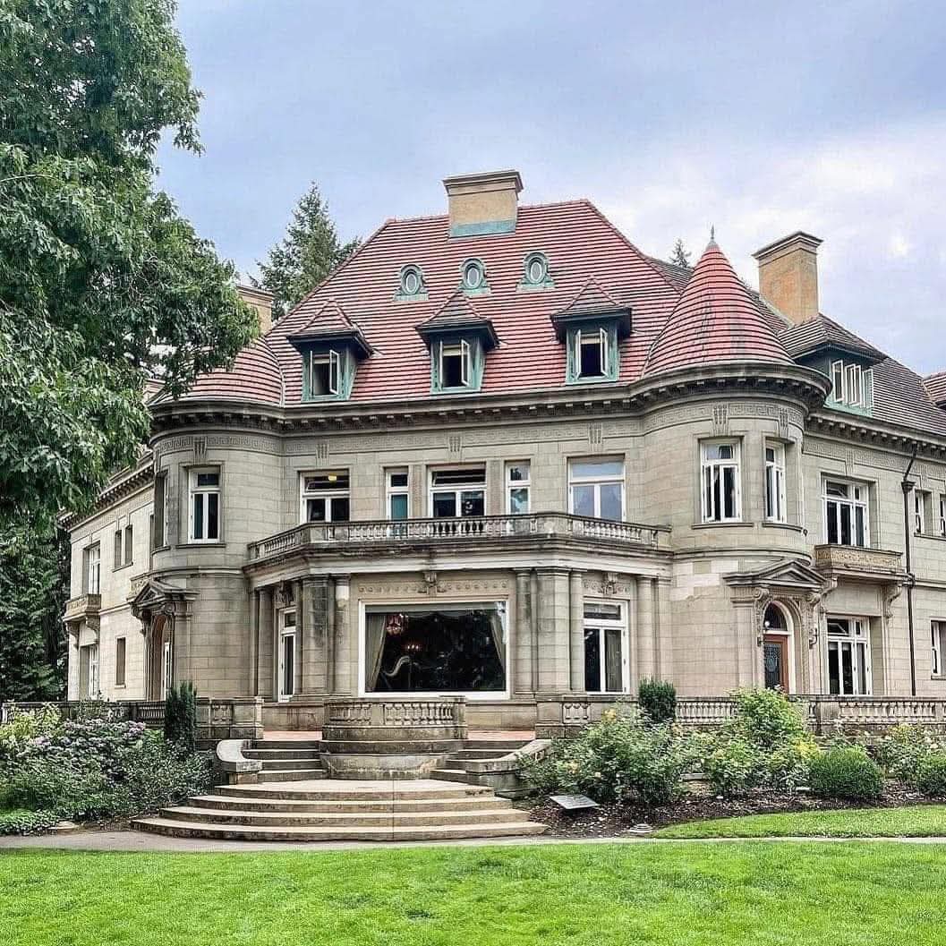 The Pittock Mansion is a French Renaissance-style chateau in the West Hills of Portland, Oregon, United States. The mansion was originally built in 1914 as a private home for London-born Oregonian publisher Henry Pittock and his wife, Georgiana Burton Pittock. It is a 46-room