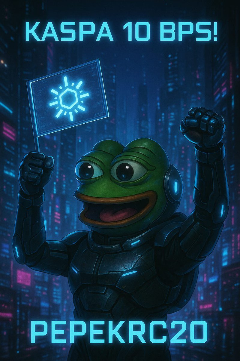 pepekaspa's tweet photo. The FrogDAG is now running at ten Frogs per second! 👑🔥🐸

Study the apex meme $pepe on the fastest, most adaptable proof of work chain in existence. $KAS #Kaspa

https://t.co/h0rID2zDBa https://t.co/QibX96DLfZ