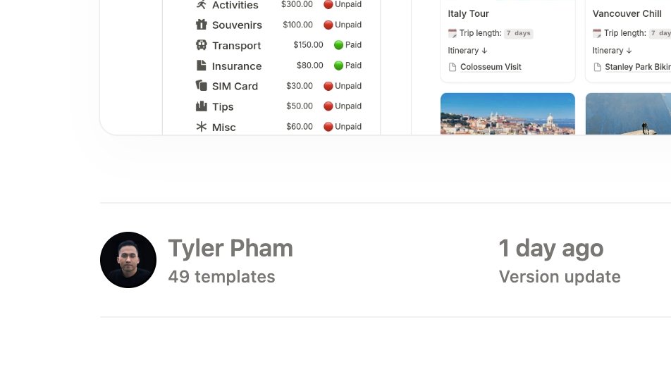Almost 50 templates shared.

It took me years to develop 10 templates, but now I can create a complex template in just one day.

The secret? Have a system for creating systems.