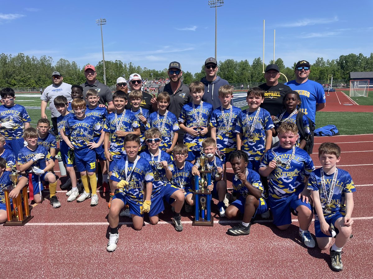jrgacstcharles's tweet photo. Congratulations to the 2025 JRGAC 4th grade Spring flag football champions @HowellJrVikings Also, congratulations to @HowellJrVikings for their 2nd place finish. #flagfootball #flag #JRGAC #springfootball https://t.co/RPFgkhj1ZT