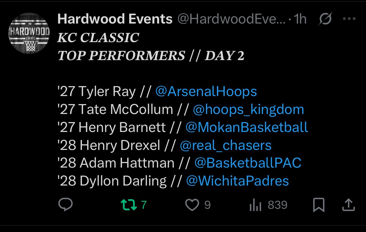 Adam Hartman (@adamhartman22) on Twitter photo Finished 3-1 on the weekend at the KC classic showdown with <a href="/BasketballPAC/">PAC Basketball - Pro16</a> . <a href="/CarstenSeitz_/">Carsten Seitz</a> <a href="/HawkletHoops/">Rockhurst Basketball</a>
(Stat lines from 3/4 games) Finished 3-1 on the weekend at the KC classic showdown with <a href="/BasketballPAC/">PAC Basketball - Pro16</a> . <a href="/CarstenSeitz_/">Carsten Seitz</a> <a href="/HawkletHoops/">Rockhurst Basketball</a>
(Stat lines from 3/4 games)