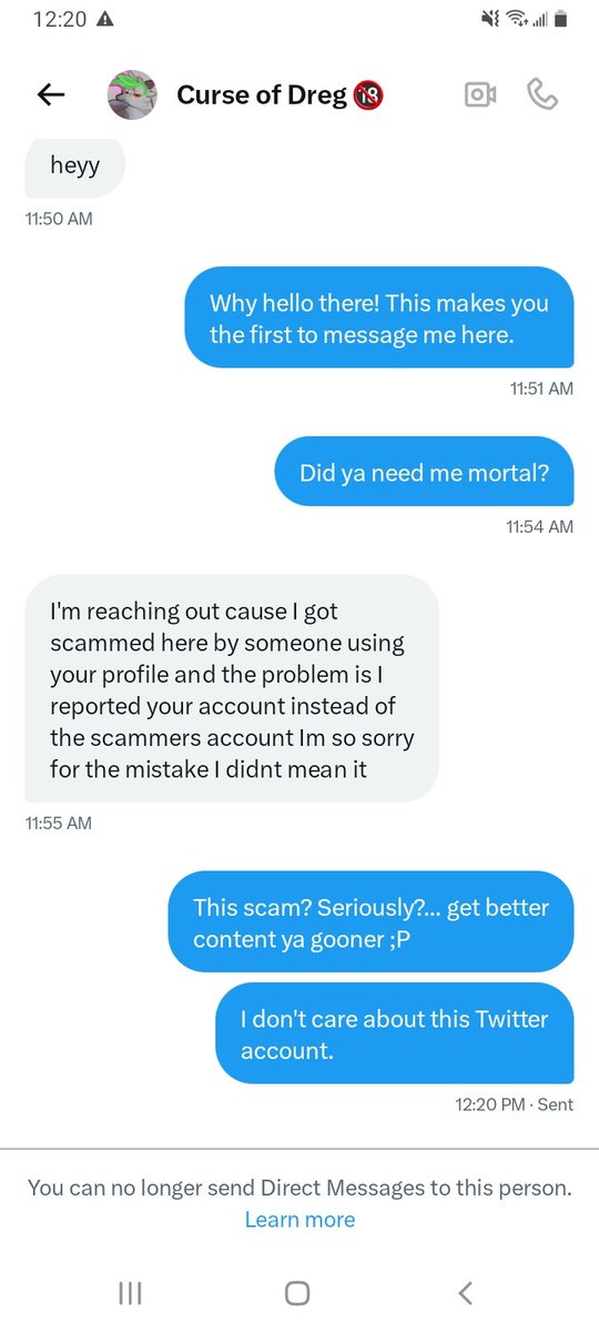Varres (@varrestcd) on Twitter photo Seems someone got a lil hacked. Just a warning. Pretty unfortunate, hope this gets sorted out soon for ya. Also when it does can I get a stroopwafel? :P <a href="/curseofdregs/">Curse of Dreg ๐</a> Seems someone got a lil hacked. Just a warning. Pretty unfortunate, hope this gets sorted out soon for ya. Also when it does can I get a stroopwafel? :P <a href="/curseofdregs/">Curse of Dreg ๐</a>