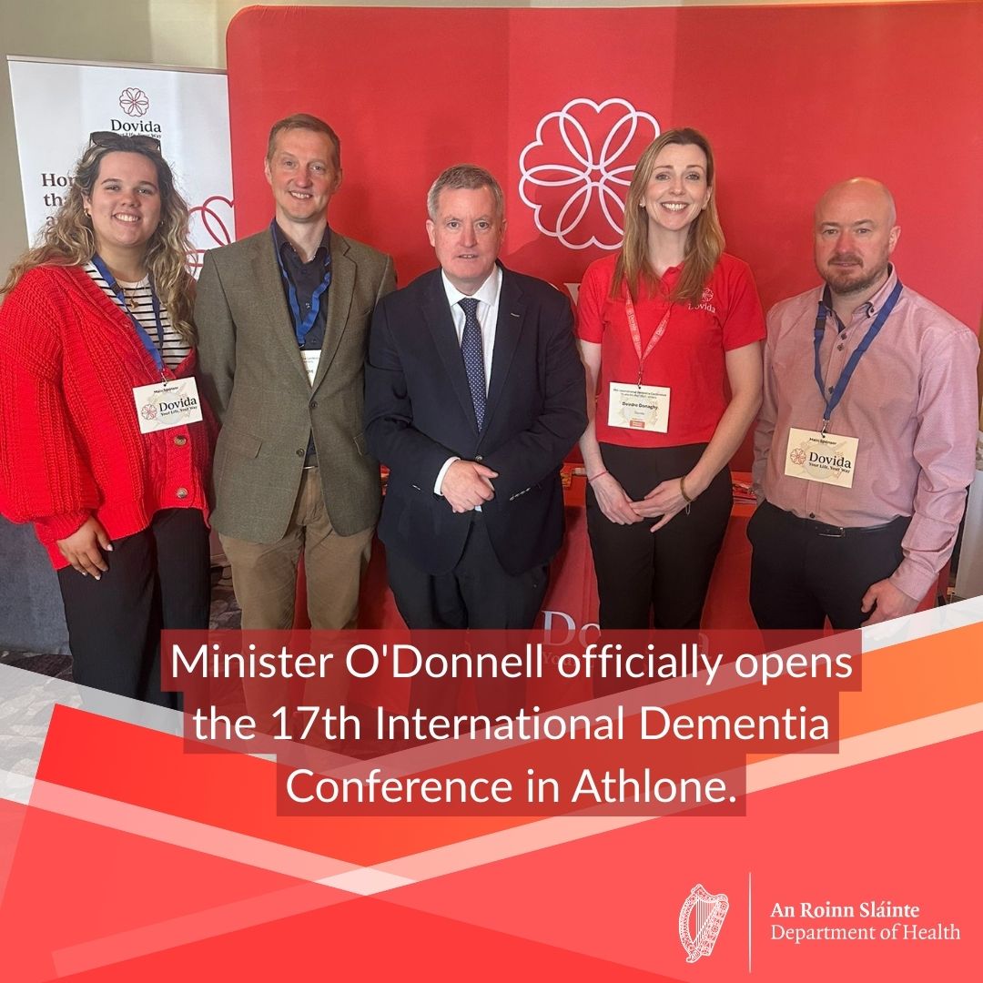 Department of Health (@roinnslainte) on Twitter photo Minister <a href="/kodonnellLK/">Kieran O’Donnell TD for Limerick City Constituency</a> reaffirmed the Programme for Government's commitment to continuing to build on the investment in dementia services and supports over the next five years.
<a href="/EngagingDemIrl/">Engaging Dementia</a> Minister <a href="/kodonnellLK/">Kieran O’Donnell TD for Limerick City Constituency</a> reaffirmed the Programme for Government's commitment to continuing to build on the investment in dementia services and supports over the next five years.
<a href="/EngagingDemIrl/">Engaging Dementia</a>