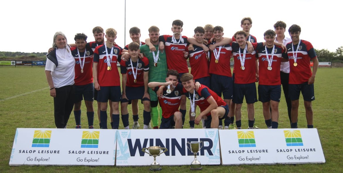 Wrockwardine Wood Juniors U18 Blues league and league cup champions 🏆 🏆👏🏻👏🏻