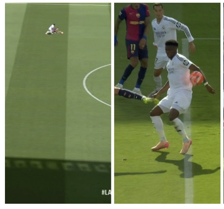 KeenuRV's tweet photo. Even the VAR &amp; Referee couldn't help #Vardrid Win, LOL!! 😂

Barcelona denied a clear Penalty for Tchouaméni handball. 😒

#Barcelona brought #RealMadrid to their knees this season! 🔴🔵🦾

#ViscaBarca #BarcaRealMadrid #ElClásico #BarcelonaRealMadrid https://t.co/WDrGRC1QkX