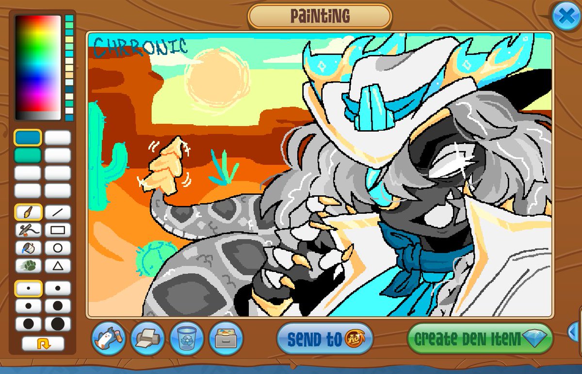 kelfiish's tweet image. Here you go #phighting fans, Scythe in classic.
#ajc #animaljam #animaljamclassic #phightingart #phightingfanart