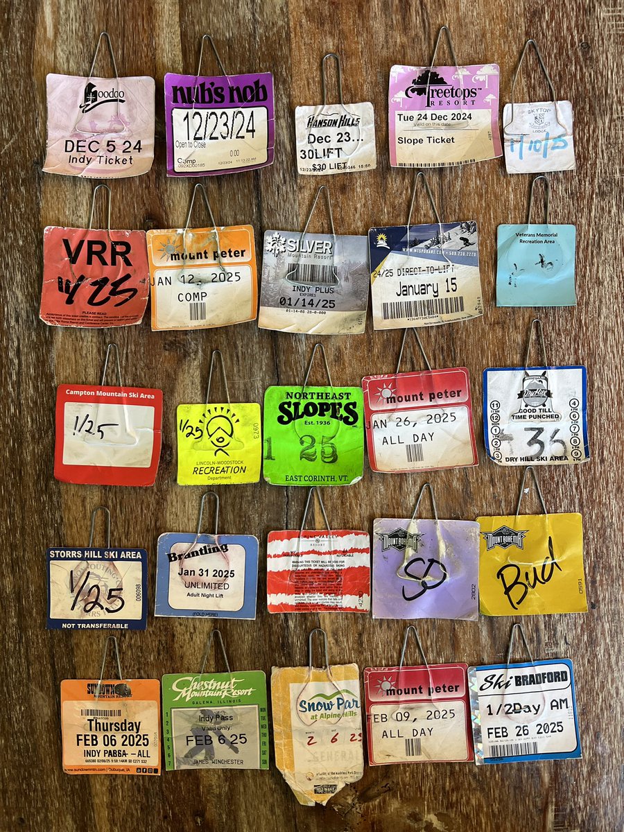 Long live the metal wicket ticket. Still out there if you know where to look. All from this season!
