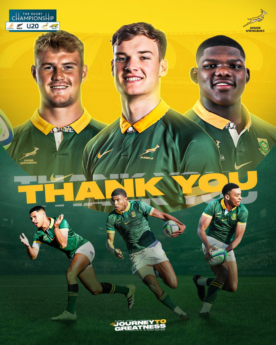 The #JuniorBoks fought to the bitter end of #TRCU20, with magnificent support in Gqeberha and all over South Africa. We go again in a few weeks' time - thanks for backing our boys 🇿🇦
#JourneyToGreatness