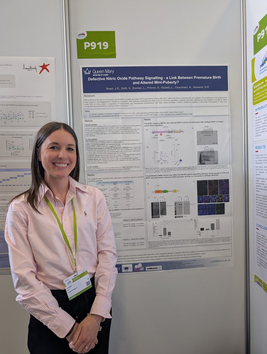 drsashahoward's tweet image. Dr Jordan Read from our group presenting her work on the role of Nitric oxide pathway gene variants in patients with disordered mini-puberty #ConnectingEndocrinology @QMULWHRI