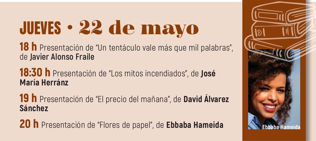 FIRMO EN ✨Feria del libro de Vallecas✨: Bulevar de peña gorbea
*martes 20 de Mayo en caseta 5 de autoedición de 17:30 a 21:00
*jueves 22 de Mayo presentación en escenario de 18:00-18:25 y luego firma 18:25-18:55 en caseta de organización o en el banco de en frente.
*pyf 121314