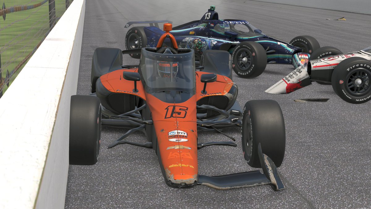 Final de las 500 millas... 4 abandonos en las 4 carreras. Lamentablemente ni ser conservador al reiniciar sirvió. Uno quiere competir, así que es verdad que no reinicié en 0 a 500 metros del de adelante.
<a href="/iRacing/">iRacing</a> #Indy500 Fixed Race 4
#iracing #simracing #motorsports