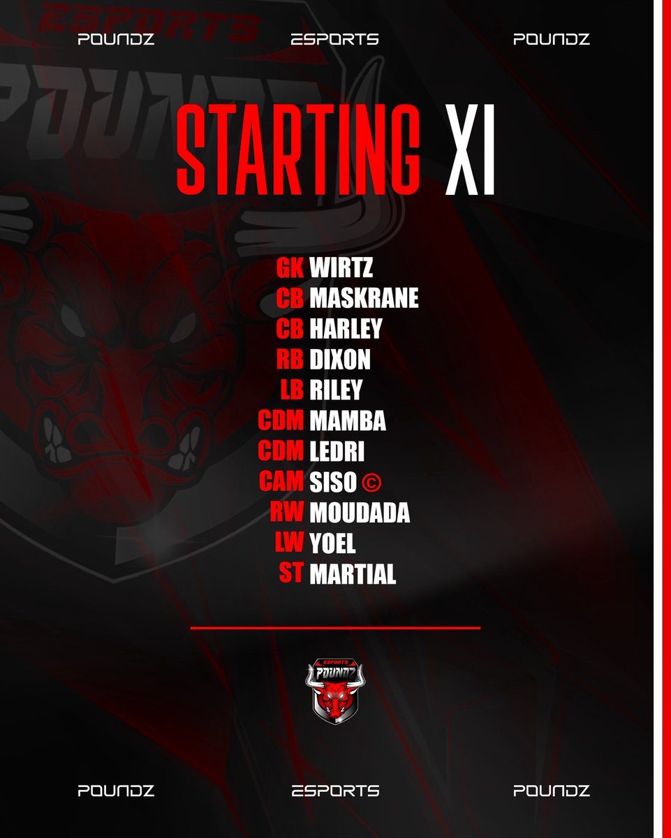 ATB lineup locked and loaded! 

Ballers all over the pitch. 

firepower up top, steel at the back, engines in the middle. 

Let’s light it up and end on a high. 

Come onnn!