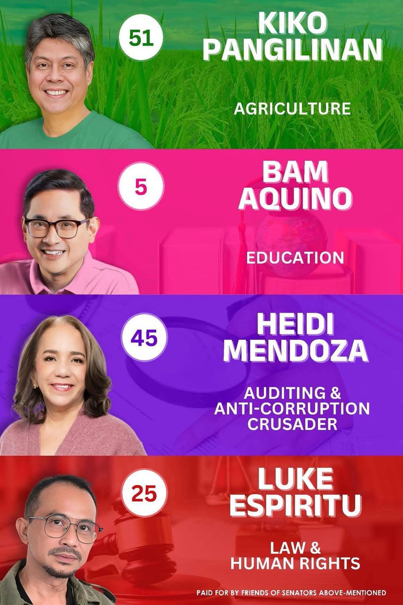 Vote wisely mamaya mga beks!!! Para sa bayan! 🙏 baka lang gusto nyo sila isama! Ty! #halalan25 #Eleksyon2025