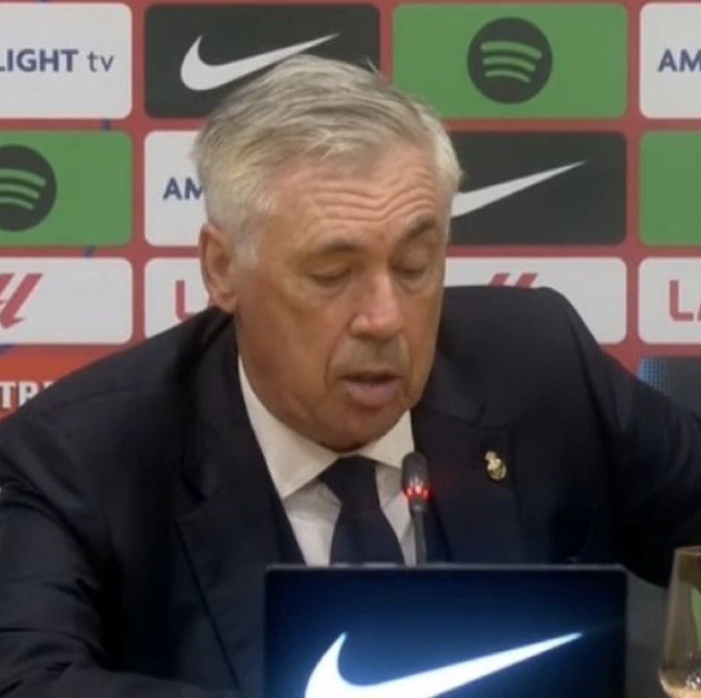 ManagingBarca's tweet photo. 🚨🗣️ Carlo Ancelotti: "Don't forget that we were missing five defenders today." https://t.co/fmyBZwB5ZG