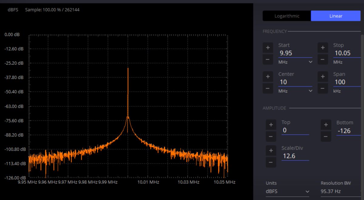 SheroyTata's tweet photo. It looks like the spectral quality of my reference oscillator is BAD!!

Below is the spectrum from the reference oscillator vs an OCXO!…

Need to drive my clock generator with an OCXO to get better!!!

Note the spurious tone at about 25.004 MHz!!

Even cheap hardware is cool. https://t.co/ZhQlwVgDMb