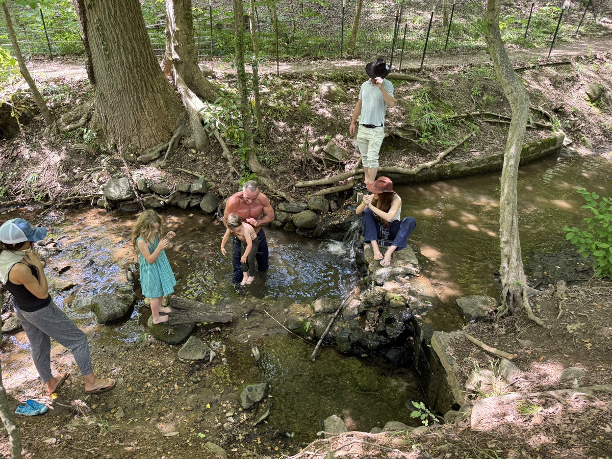 RobertKennedyJr's tweet image. Mother’s Day hike in Dumbarton Oaks Park with Amaryllis, Bobby, Kick, and Jackson, and a swim with my grandchildren, Bobcat and Cassius in Rock Creek.