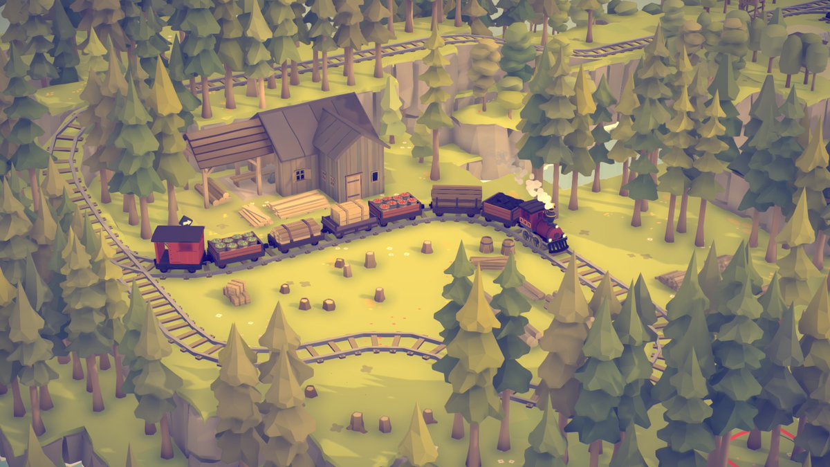 Isle of Production. <a href="/Just_Game_Dev/">Fabi Smith | Islands & Trains - OUT 29th MAY</a> #islands #trains