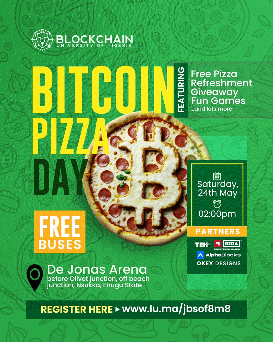 1 Billion Dollars for 2 Boxes of Pizza 🍕 This would have been amount spent  on May 22nd 2010 when 10,000 $BTC was used to buy 2 boxes. Since then we  celebrate