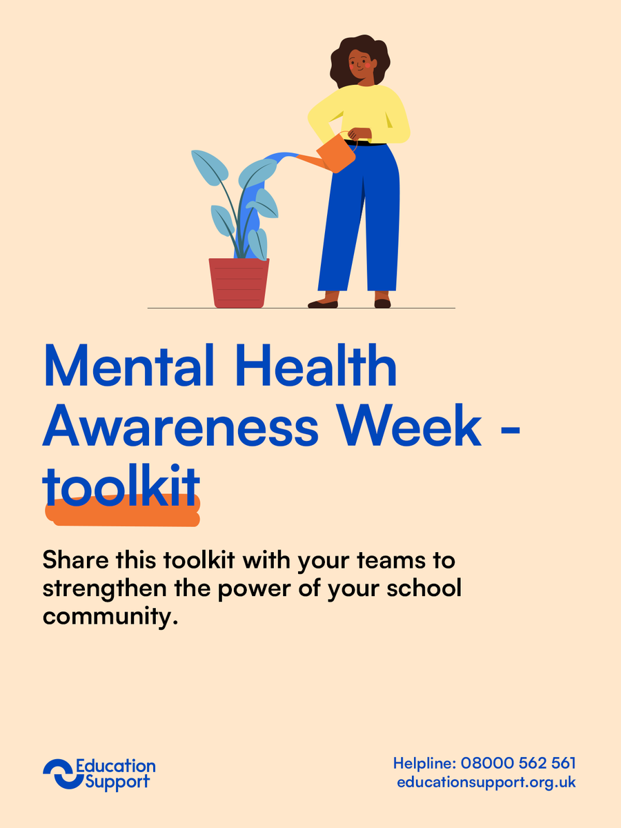 Tomorrow marks the start of #MentalHealthAwarenessWeek 

We’ve pulled together our top resources in our brand new toolkit. Share them with your teams to strengthen the power of your school community. 

See it here: ow.ly/9jfv50VNFuw

#MHAW #MHAW25