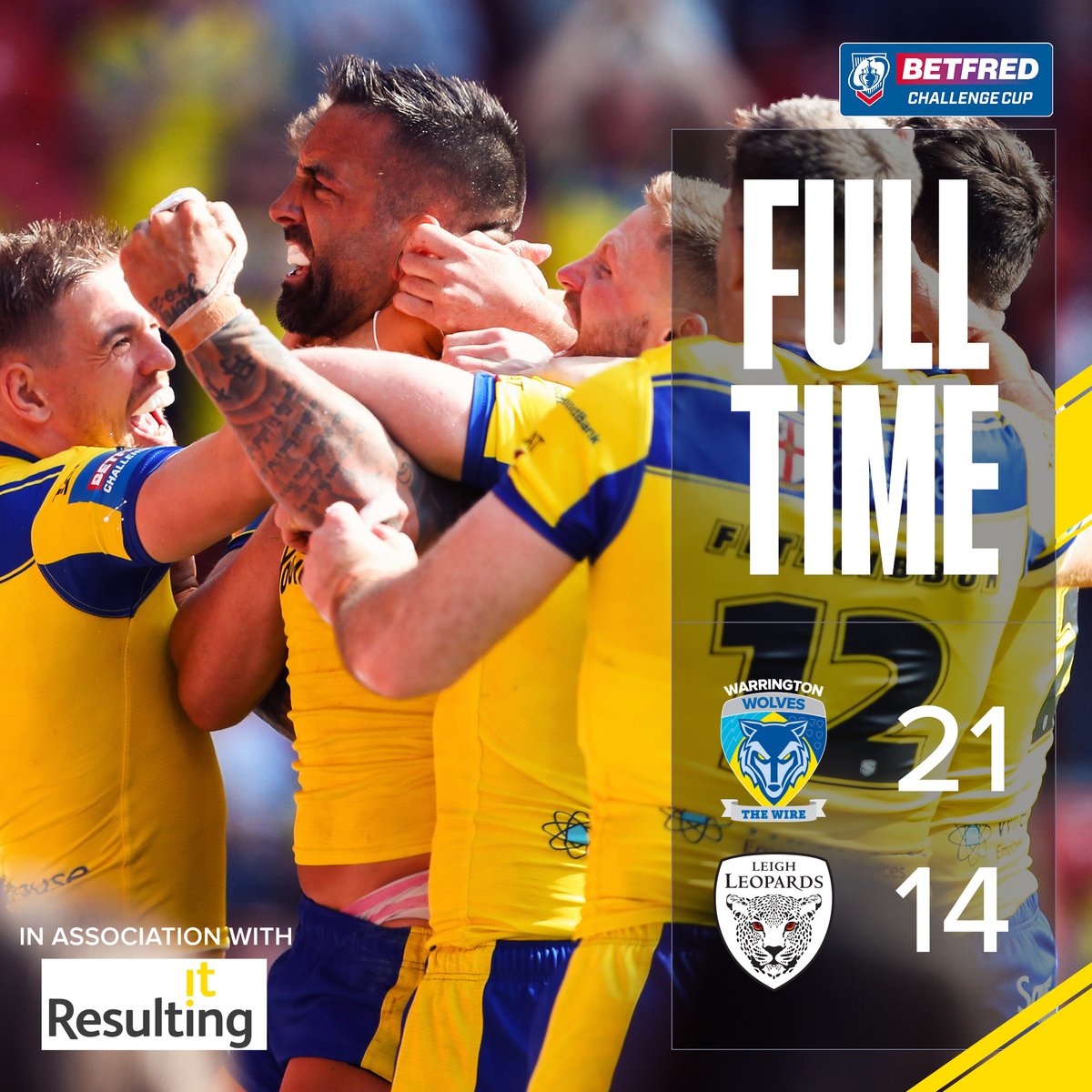 🏁 FT with <a href="/ResultingIT/">Resulting IT</a> 

WE'RE GOING TO WEMBLEY!!!! 🐺