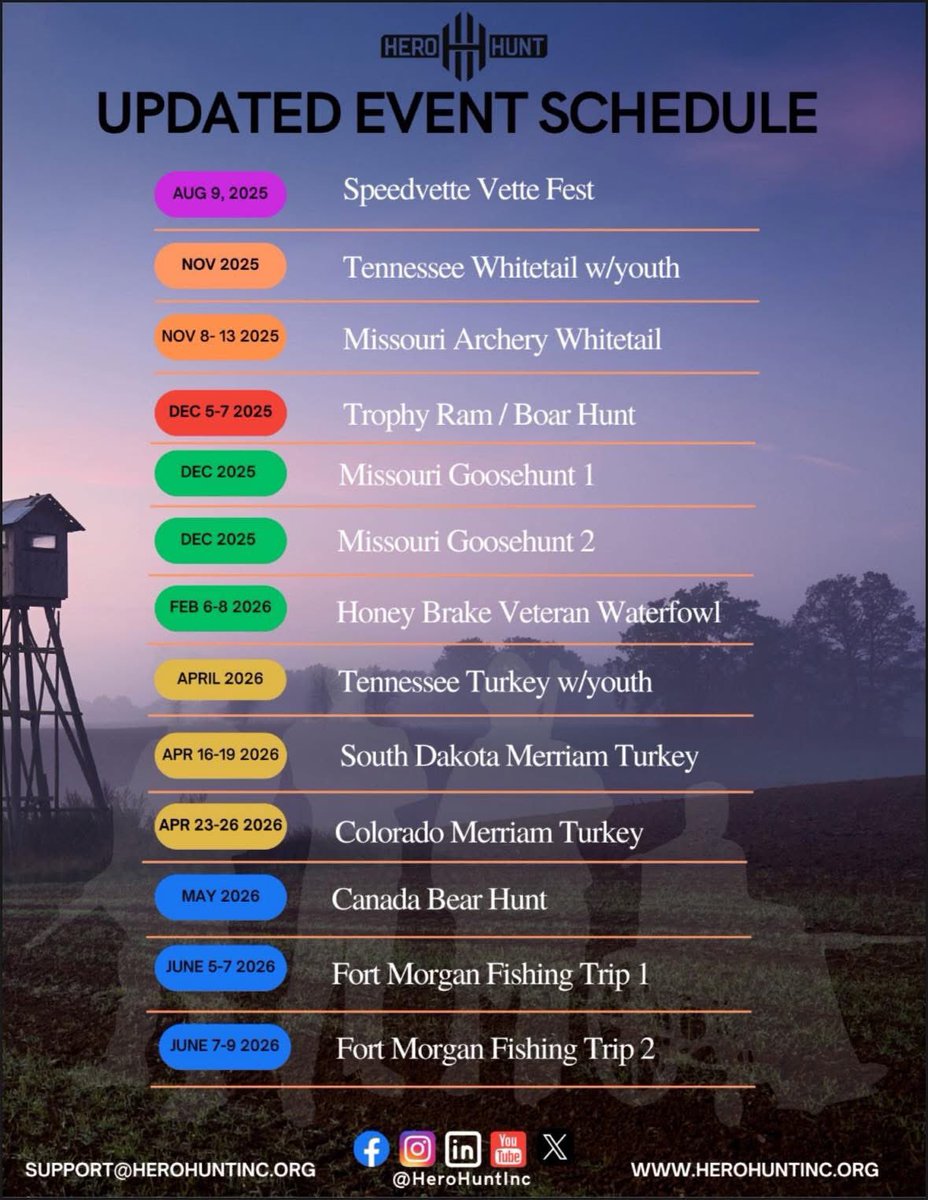 Updated 2025-2026 Event Schedule 

Please visit our website for more info! 

Link in Bio 🔗 

Each event under “Upcoming Events” has detailed info and dates linked. This includes application and selection dates!