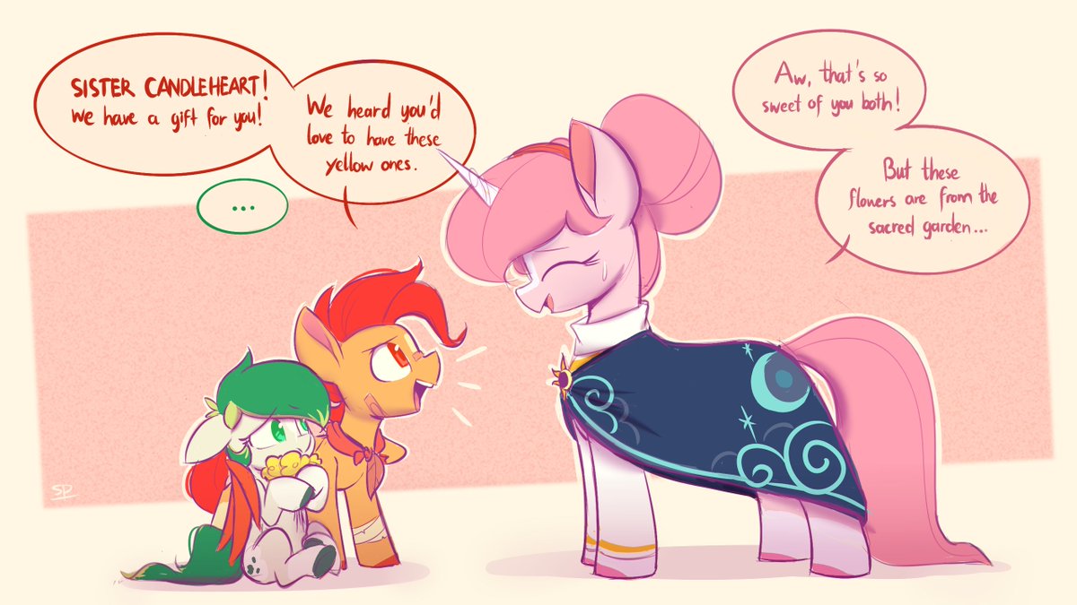 Little doodle of Sunday and Spades, and their caretaker
(and Happy Mother's Day!)

#mlp #mylittlepony