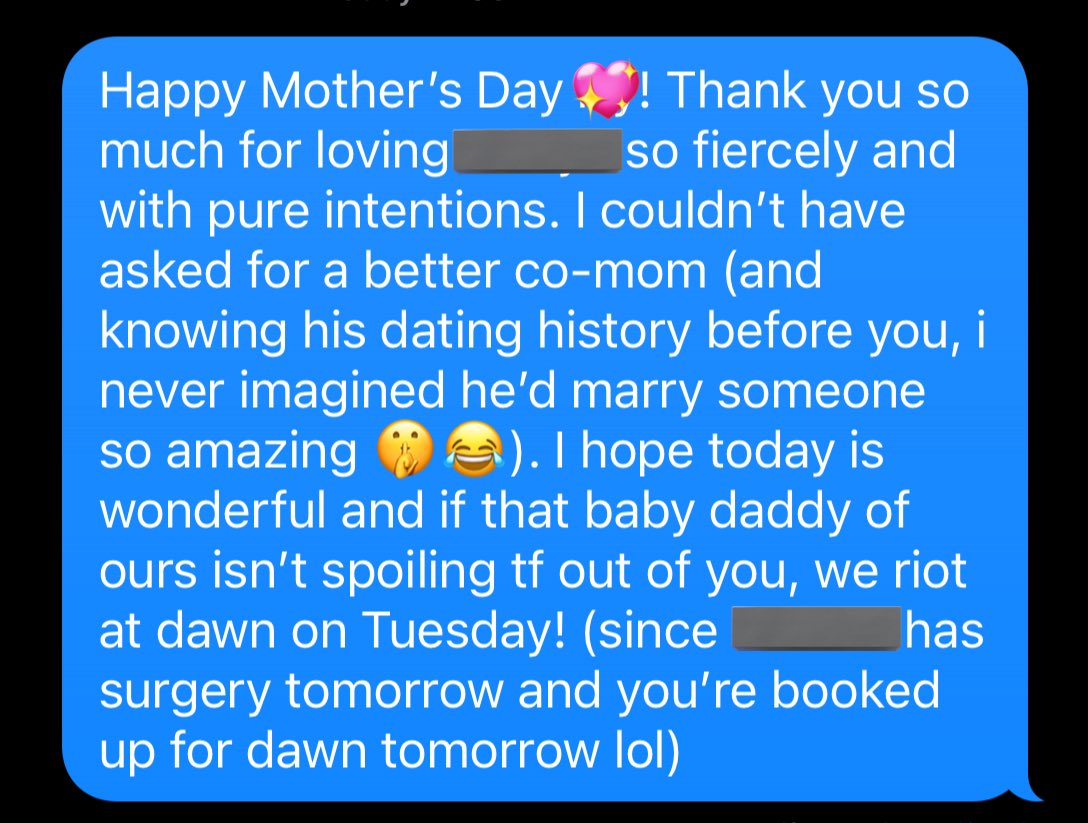 Today I’m grateful for the woman who married my daughter’s father. She’s loved my daughter as her own for 9 years and not once treated her any differently than her 3 bio kids. 100% the best co-mom I could’ve ever asked for 🫶🏻