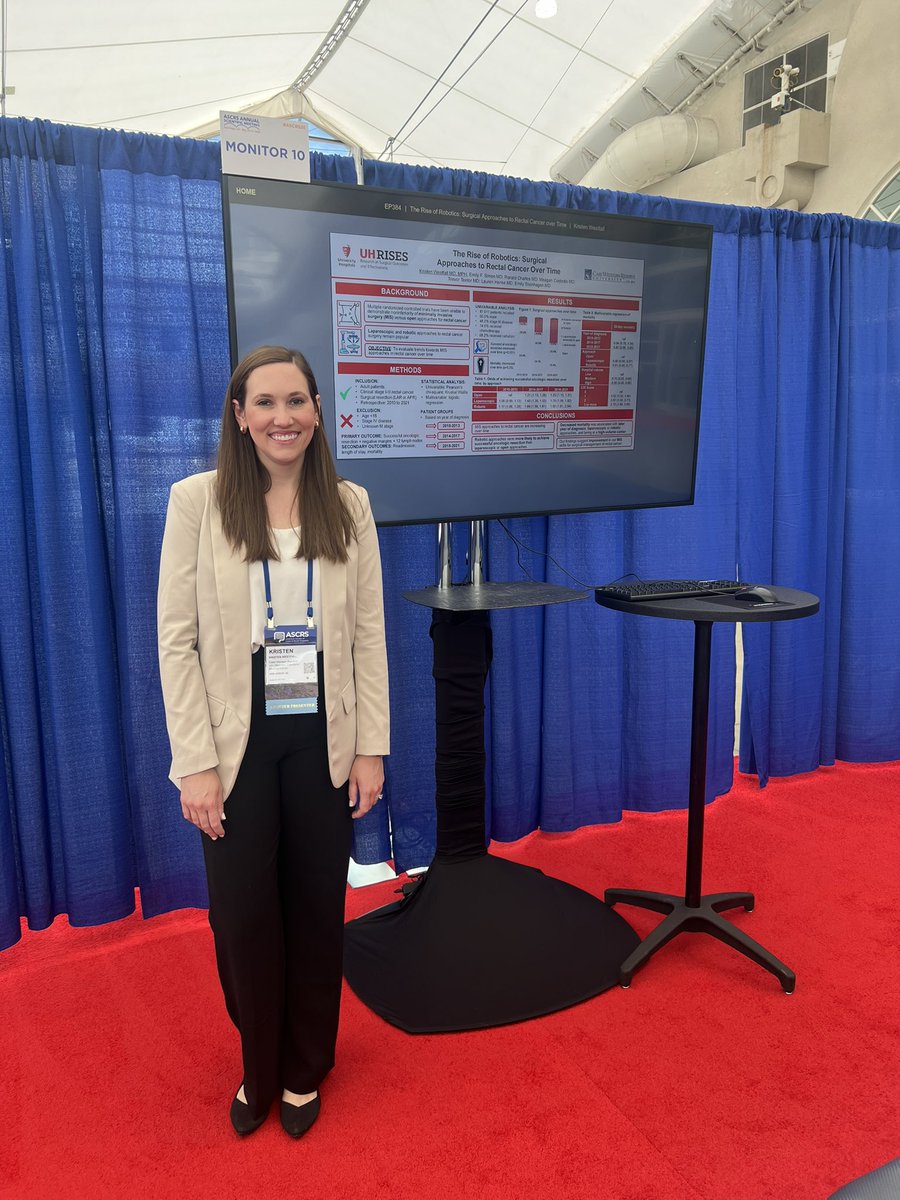 UH Colorectal Surgery (@uhcrsurgery) on Twitter photo Our fellow <a href="/kwestfall23/">Kristen Westfall MD, MPH</a> presenting her ePoster about the rise of robotic surgery approaches in management of rectal cancer! <a href="/UHSurgeryRes/">UH Surgery Residents</a> <a href="/UHSurgeryHealth/">UHCMC Surgery</a> <a href="/ASCRS_1/">ASCRS_1</a> <a href="/EmilySteinhagen/">Emily Steinhagen</a> <a href="/RonCharlesMD/">Ronald A Charles, MD</a> Our fellow <a href="/kwestfall23/">Kristen Westfall MD, MPH</a> presenting her ePoster about the rise of robotic surgery approaches in management of rectal cancer! <a href="/UHSurgeryRes/">UH Surgery Residents</a> <a href="/UHSurgeryHealth/">UHCMC Surgery</a> <a href="/ASCRS_1/">ASCRS_1</a> <a href="/EmilySteinhagen/">Emily Steinhagen</a> <a href="/RonCharlesMD/">Ronald A Charles, MD</a>