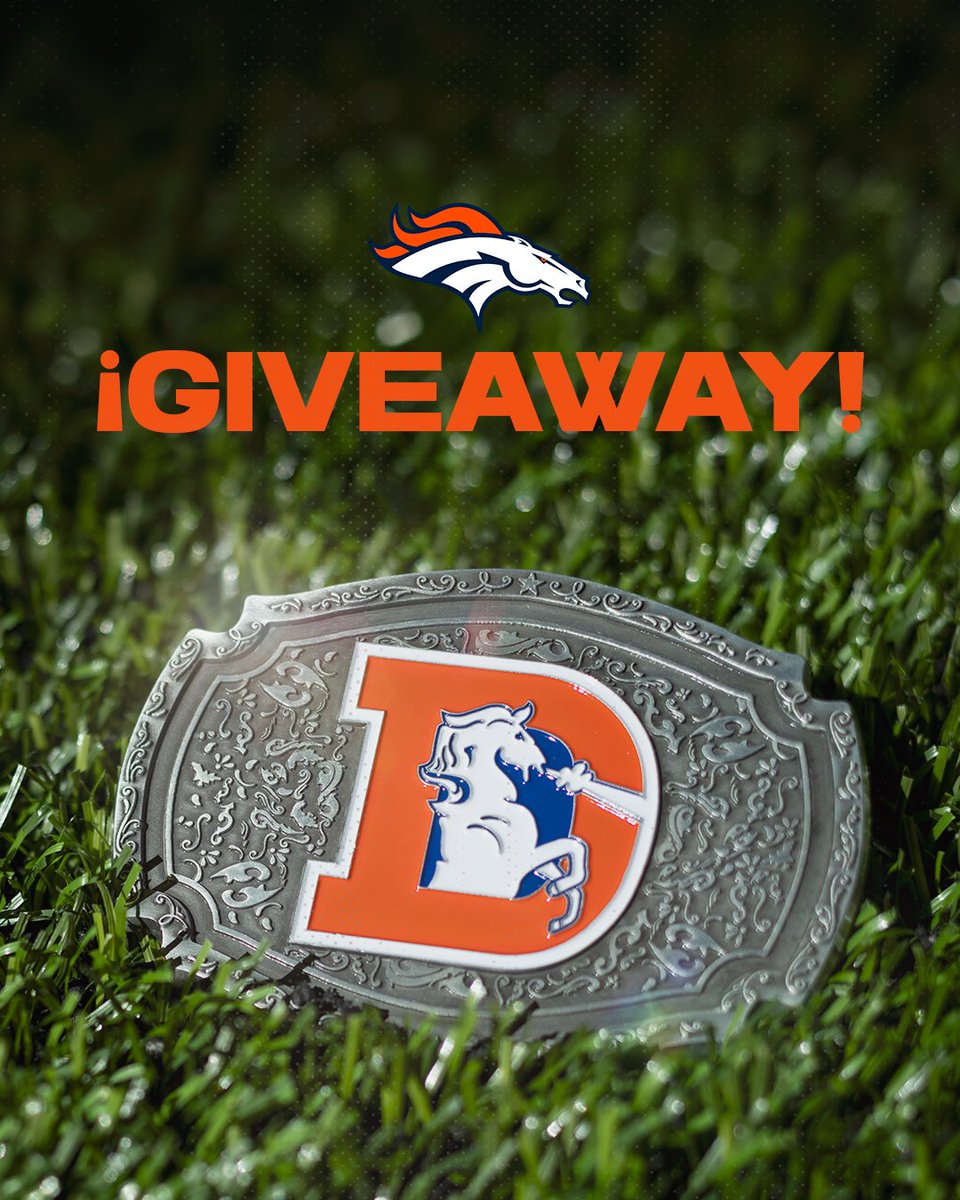 ¡GIVEAWAY ALERT! 🏈🚨

¡Llévate esta hebilla #Throwbackto77! 🔙

Participa así:
✅ Síguenos.
🧡 Dale like.
👥 Etiqueta a un amigo de #BroncosCountry en los comentarios.

¡Suerte!