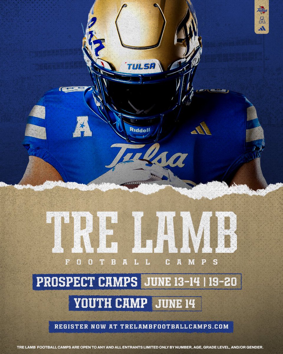 Thanks <a href="/Coltonts12/">Colton Shirley</a> and <a href="/TulsaFootball/">Tulsa Football</a> for the camp invite. I can't wait to get there to compete!