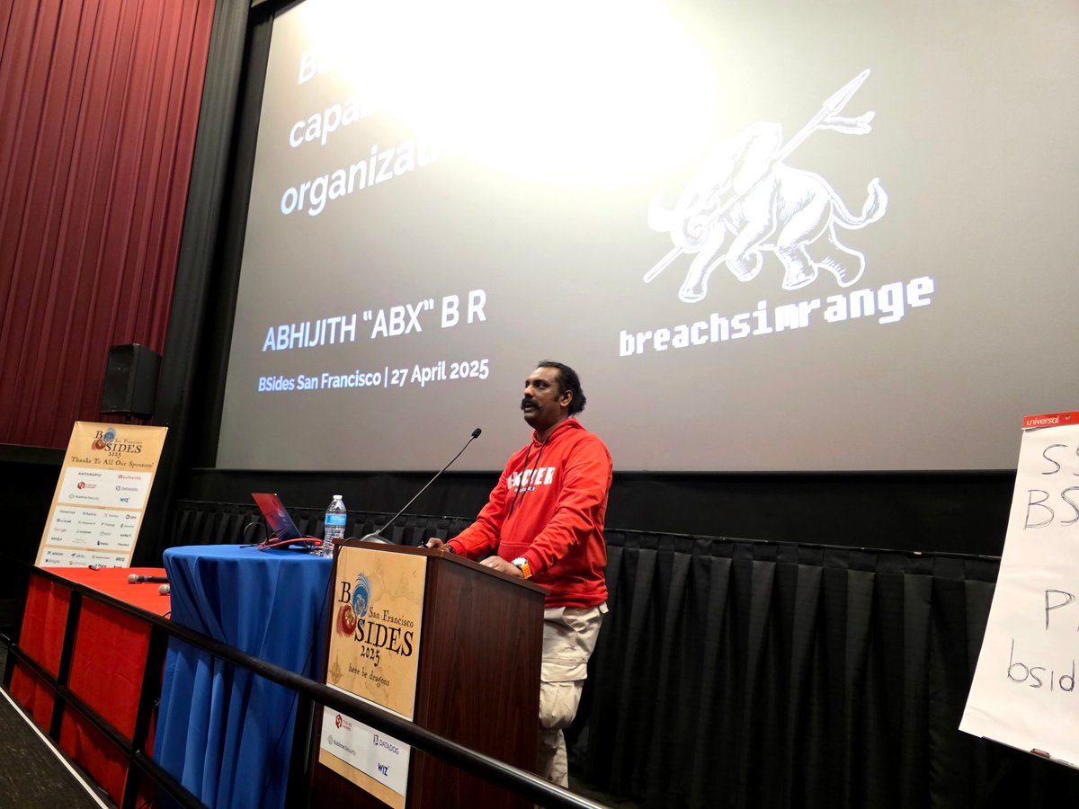 abhijithbr's tweet image. I had the opportunity to deliver a hands-on workshop on Building Adversary Emulation Capabilities, at @BSidesSF 2025. 
Huge thanks to the #BSidesSF team for hosting such an amazing conference, I love y&apos;all! ✌️
#BSidesSanFrancisco @BreachSimRange