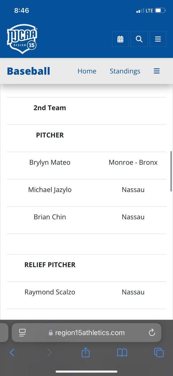 Had a solid freshman year and enjoyed every minute of it with great teammate’s and coaches.That being said, I’m proud to receive the honor of being named 2nd team all region relief pitcher .<a href="/axcessbaseball/">Axcess Baseball LI</a> <a href="/PB_JUCO/">Prep Baseball JUCO</a> <a href="/JUCOuncommitted/">JUCO Uncommitted</a> <a href="/PB_NY_LI_Scouts/">Prep Baseball New York Scouting - Long Island</a> <a href="/PrepBaseballNY/">Prep Baseball New York</a> <a href="/jucoroute/">#JucoRoute</a>
