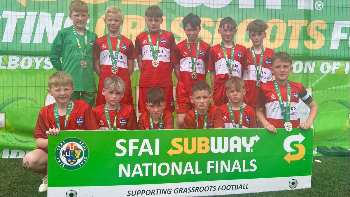 SFAIreland's tweet photo. 🟢🟡 𝗦𝗙𝗔𝗜 𝗦𝗨𝗕𝗪𝗔𝗬 🟡🟢
🏆 U12 Boys National Trophy Final

⚽  Verona FC 3-0 Ballina Town

well played Player of the Match - Pranav Vijay

thanks to the match officials 👏

#sfaiSUBWAY https://t.co/0HezcleZdS