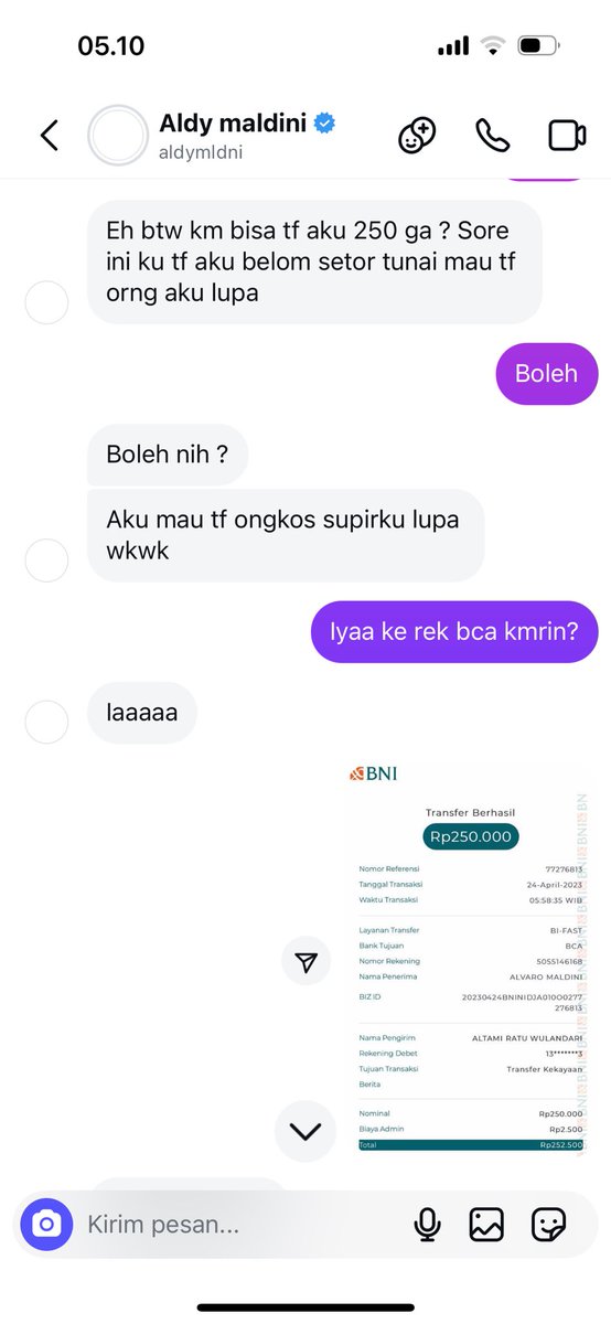 dailyofqueen's tweet photo. @buwungkepin Sampai skrg 2 tahunn ga di tf balik, udh cape nagih in, tapi karena skrg lagi up bgt, banyak bgt yg dia tipu, untung ajaa bukti chat nya masih ada https://t.co/hn3RFa3iTM