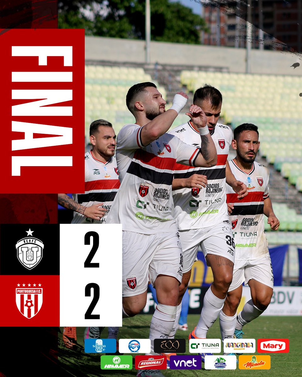 Jornada 2 - Fase Final | ¡Igualdad en la capital! Finaliza el partido en Caracas.

<a href="/UCVFCOFICIAL/">UCV Fútbol Club</a> 2️⃣-2️⃣ #PortuguesaFC 

#LigaBancoDeVenezuela