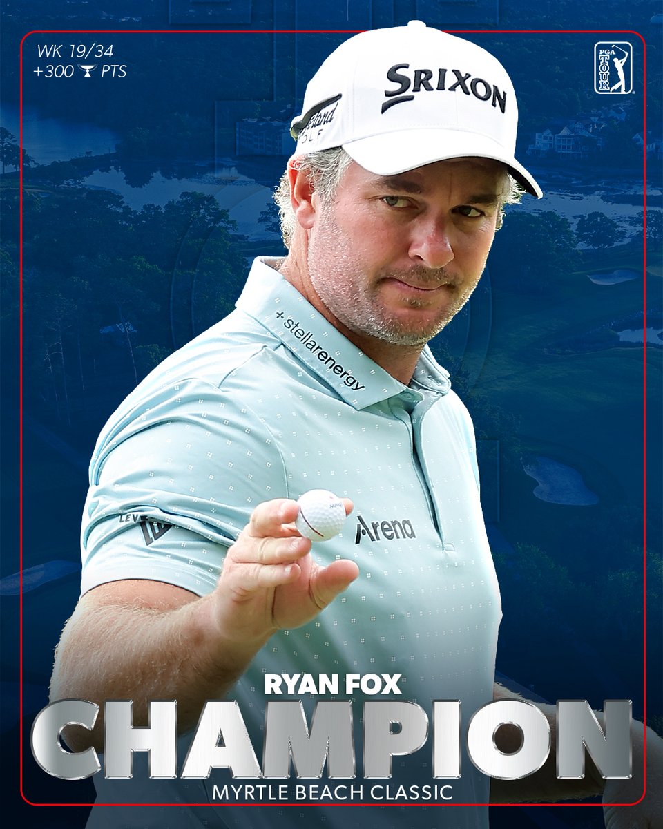 PGA TOUR (@pgatour) on Twitter photo Ryan Fox wins his first TOUR title! 🏆 🇳🇿
The New Zealander is victorious at the <a href="/MyrtleBeachCl/">ONEflight Myrtle Beach Classic</a>. Ryan Fox wins his first TOUR title! 🏆 🇳🇿
The New Zealander is victorious at the <a href="/MyrtleBeachCl/">ONEflight Myrtle Beach Classic</a>.