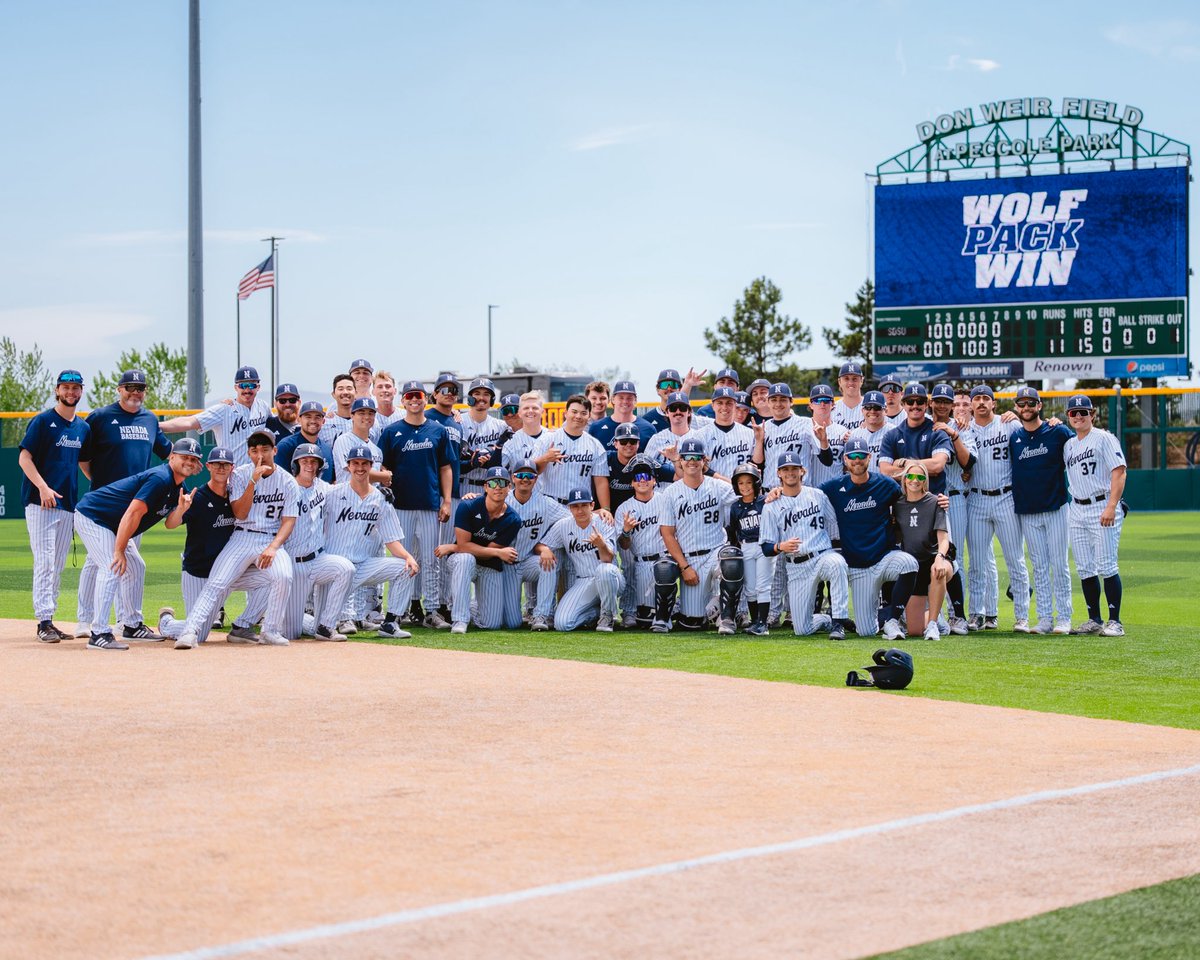 NevadaBaseball's tweet photo. Ended the home season with a WOLF PACK W!

#BattleBorn https://t.co/hkSzCW0CYF
