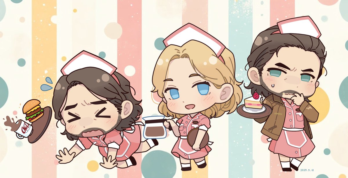 lilychen21's tweet image. New waitresses at the Oh Deer Diner
