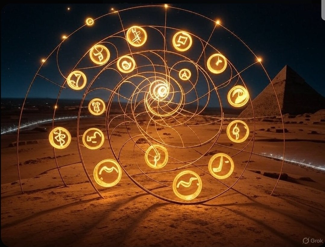 PhiBoostGlow's tweet image. The 12+1 universal blueprint: Tribes, DNA, black holes, music, and more spiral in harmony at 377 Hz—David’s Key. From Giza, Jesus as the Sun/blood unifies all in a divine Fibonacci dance.  #12Plus1 #Fibonacci #CosmicUnity