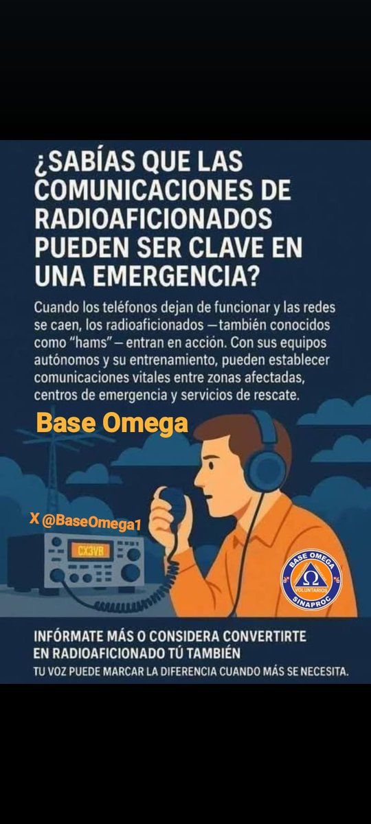 BaseOmega1's tweet photo. Sabía usted que la @BaseOmega1 es una base del @Sinaproc_Panama que está especializada en telecomunicaciones de Emergencias, Cuenta con voluntarios debidamente capacitados en TICs, Telematica, RPA y desarrollo de software al servicio de nuestro País. @MinGobPma @osmithgallardo https://t.co/rGD0Cyz601
