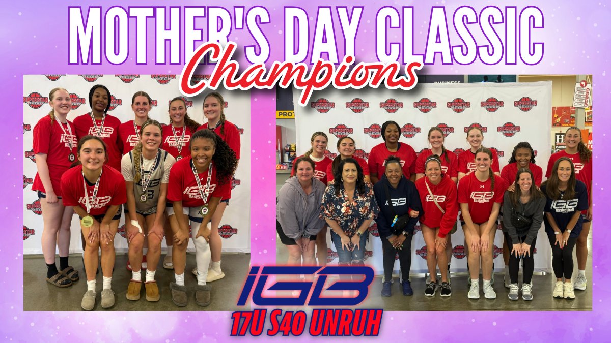 IGB 17U S40 Unruh (@igb17us40) on Twitter photo Mother’s Day Tournament Champions! Big shoutout to all the amazing moms who support, cheer, coach, and hustle—on and off the court. Special thanks to those who couldn’t be in the photo because they were handling other parenting duties. You’re all MVPs! <a href="/IGB_Hoops_News/">𝑰𝑮𝑩 𝑵𝒆𝒘𝒔</a> <a href="/IGB_Hoops/">Indiana Girls Basketball</a> Mother’s Day Tournament Champions! Big shoutout to all the amazing moms who support, cheer, coach, and hustle—on and off the court. Special thanks to those who couldn’t be in the photo because they were handling other parenting duties. You’re all MVPs! <a href="/IGB_Hoops_News/">𝑰𝑮𝑩 𝑵𝒆𝒘𝒔</a> <a href="/IGB_Hoops/">Indiana Girls Basketball</a>