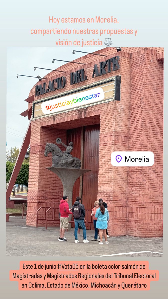 Este 1 de junio, #Vota05 en la boleta color salmón de Magistradas y Magistrados Regionales en Colima, Estado de México, Michoacán y Querétaro. #JusticiaYBienestar