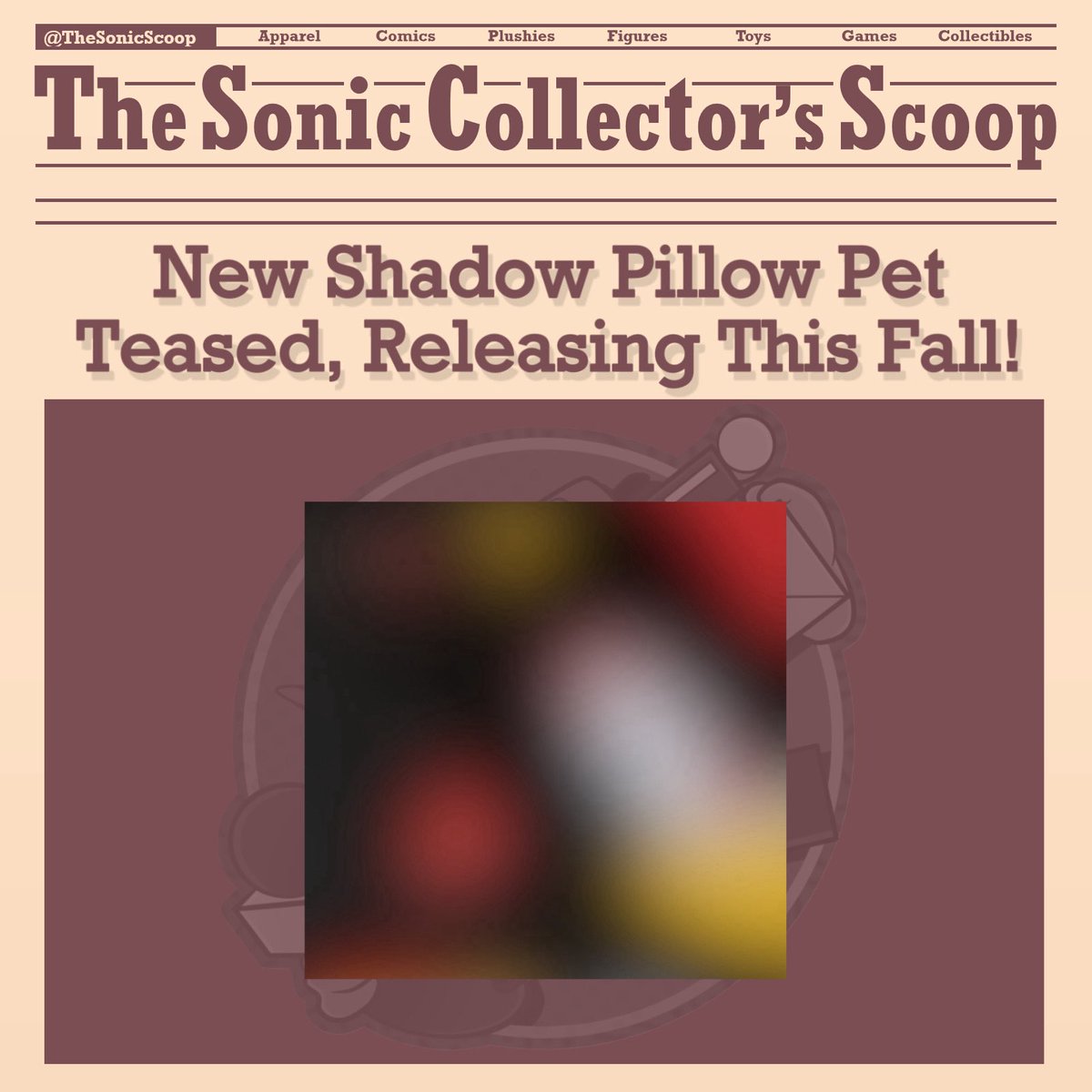 TheSonicScoop's tweet photo. 🧸BEDTIME SCOOP🧸

A new Shadow Pillow Pet has been teased by Pillow Pets! They say it will release this Fall, joining their previously released Sonic.

Get prepared for the ultimate naptime! https://t.co/SSbcfhKzOI